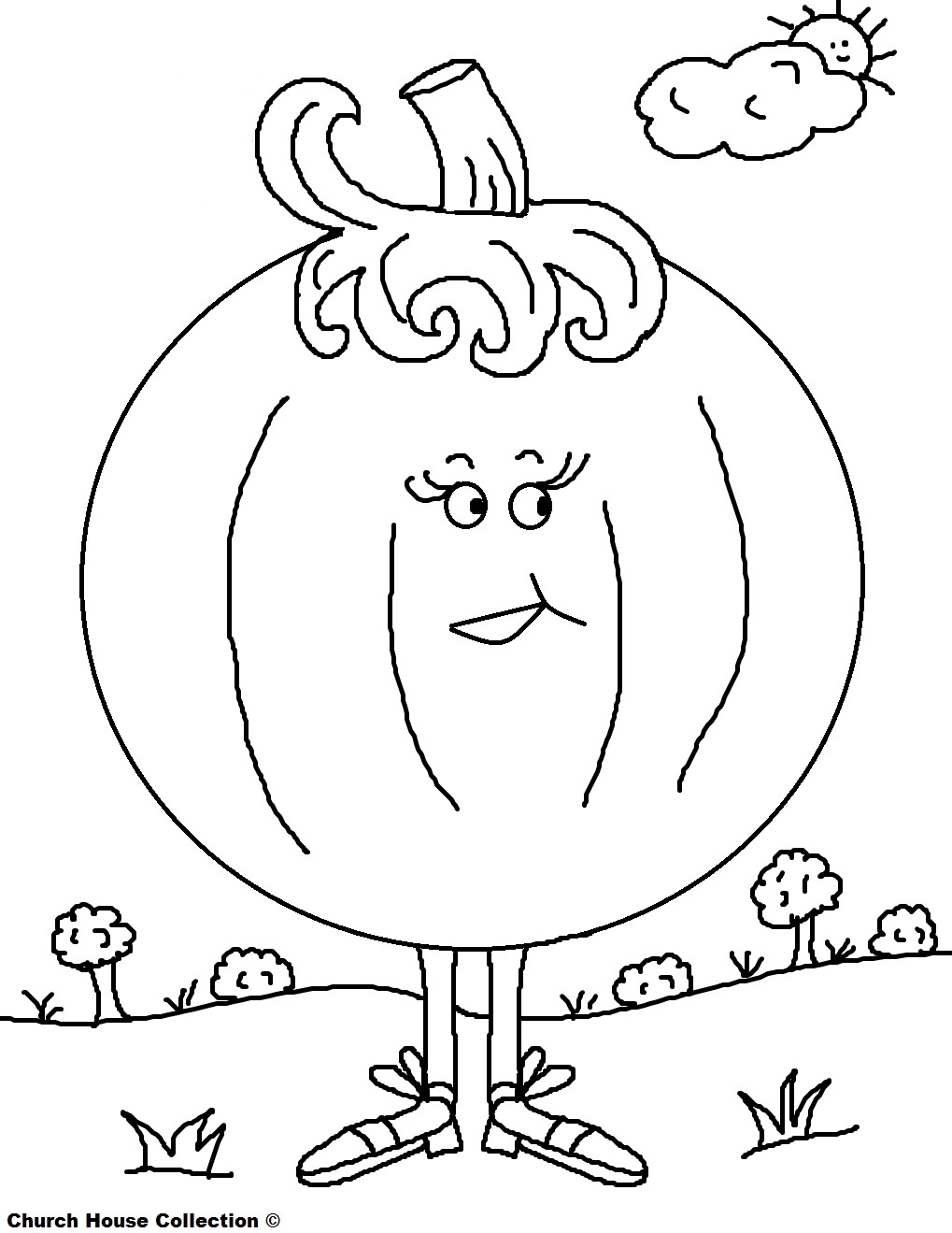 Pumpkin Coloring Page Jesus Is My Best Friend
